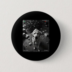 Weihnachts-Labrador Retriever auf Kamera aufgefang Button