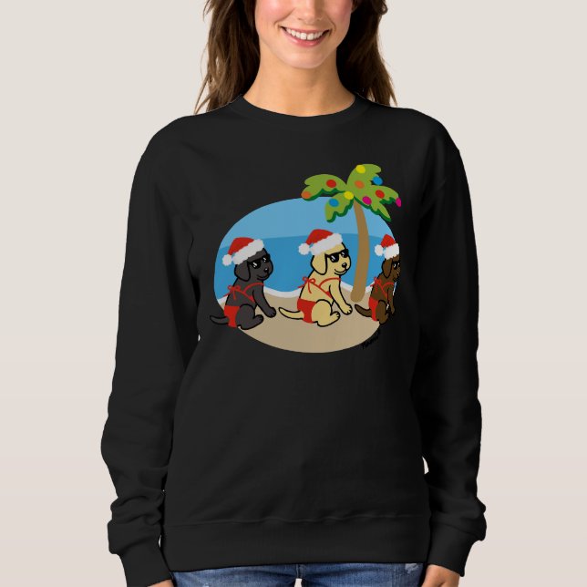 Weihnachts Labrador Retriever Bikini Girls Sweatshirt (Vorderseite)