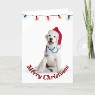 Weihnachts Labrador Retriever Doctor Karte