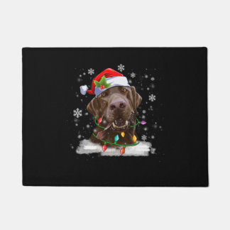 Weihnachts-Labrador Retriever Dog Chocolate Labrad Fußmatte