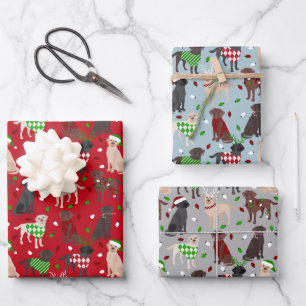 Weihnachts Labrador Retriever Geschenkpapier Set