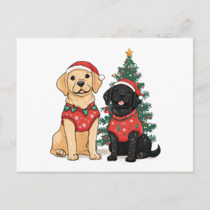 Weihnachts-Labrador Retriever Hunde Feiertagspostkarte