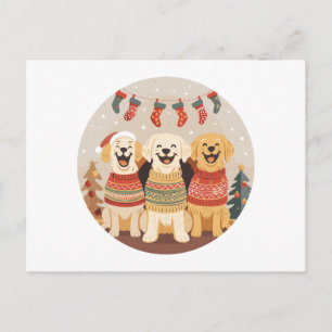 Weihnachts-Labrador Retriever Hunde Feiertagspostkarte