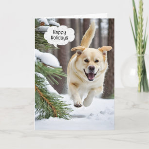 Weihnachts-Labrador-Retriever im Schnee Karte