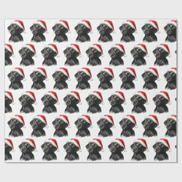 Weihnachts-Labrador Retriever in Schwarz Geschenkpapier