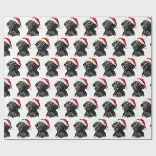 Weihnachts-Labrador Retriever in Schwarz Geschenkpapier