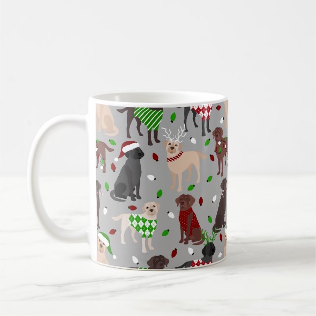 Weihnachts Labrador Retriever Tasse (Links)