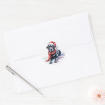 Weihnachts-Labrador-Rundsticker