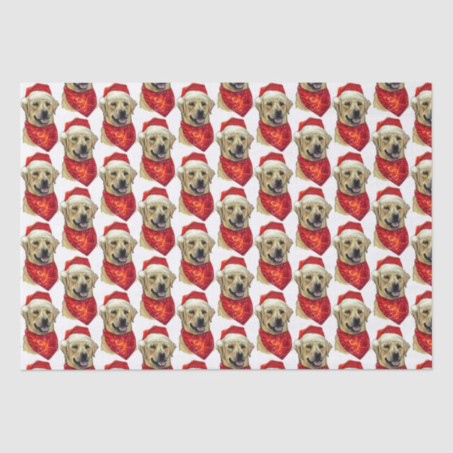 Weihnachts-Labrador Seidenpapier (Vorderseite)