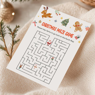 Weihnachts-Labyrinth-Spiel Feiertagskarte