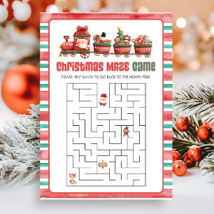 Weihnachts-Labyrinth-Spiel Feiertagskarte