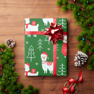 Weihnachts-Lama-Geschenkpapier Geschenkpapier