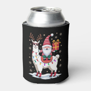 Weihnachts-Lama-Gnom-Santa-Lichter-Rentier-Xmas Dosenkühler
