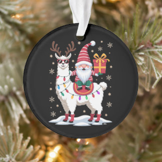 Weihnachts-Lama-Gnom-Santa-Lichter-Rentier-Xmas Ornament