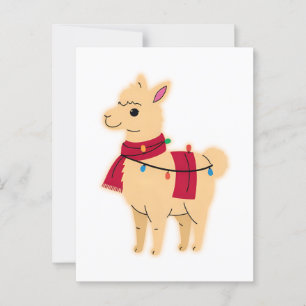 Weihnachts Lama Lights - Funny Holiday Animal Desi Postkarte