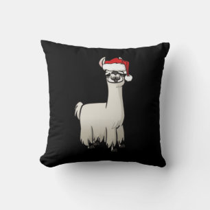 Weihnachts-Lama-T - Shirt Kissen