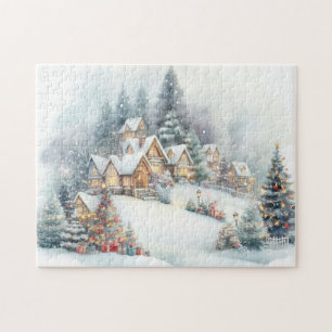 Weihnachts Landschaft Art Puzzle