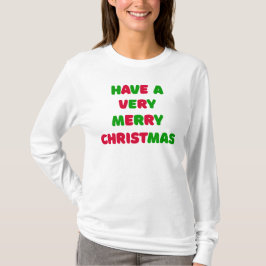Weihnachts Langarm T-Shirt für Damen
