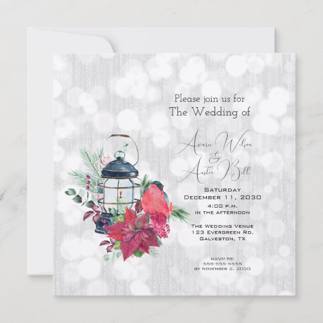 Weihnachts-Lantern-Sparkle-Hochzeit (Vorderseite)