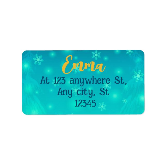 Weihnachts-Lebkuchen Candy House und Neujahr Adressaufkleber (Vorne)