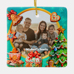 Weihnachts-Lebkuchen Candy House und Neujahr Ce Keramikornament