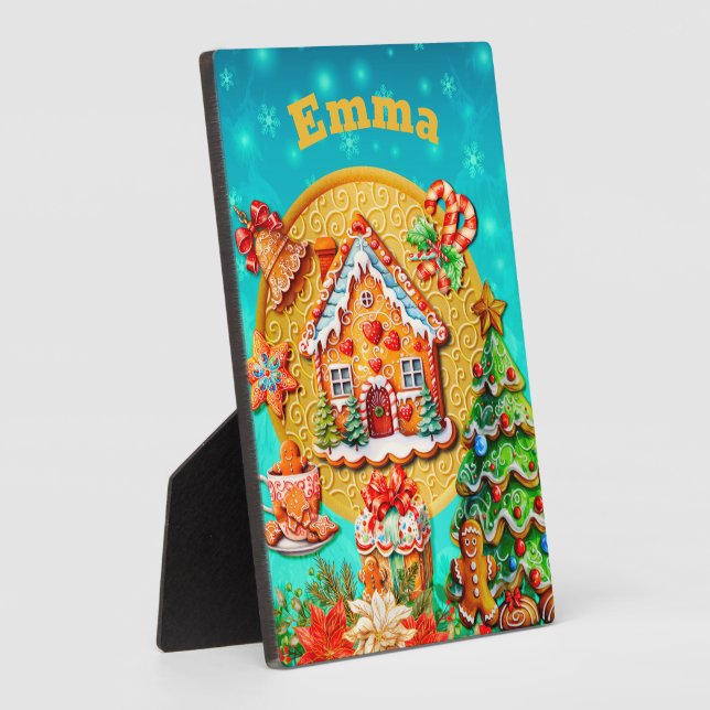 Weihnachts-Lebkuchen Candy House und Neujahr Fotoplatte (Seite)