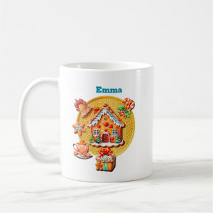 Weihnachts-Lebkuchen Candy House und Neujahr Kaffeetasse