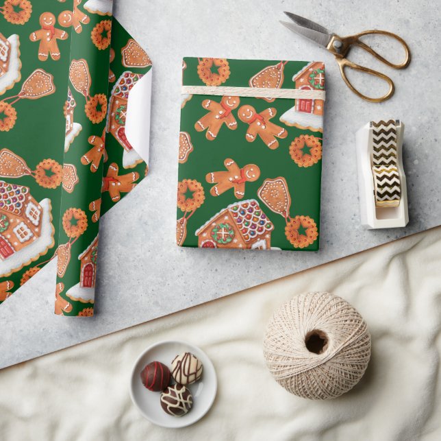 Weihnachts-Lebkuchen Geschenkpapier (Kunsthandwerk)