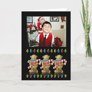 Weihnachts-Lebkuchen-Grußkarte für Foto Feiertagskarte