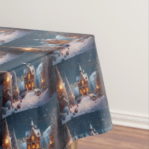 Weihnachts-Lebkuchen-Haus Starry Night Tischdecke