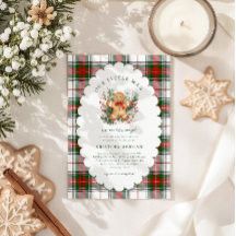 Weihnachts-Lebkuchen Kinderdusche Einladung