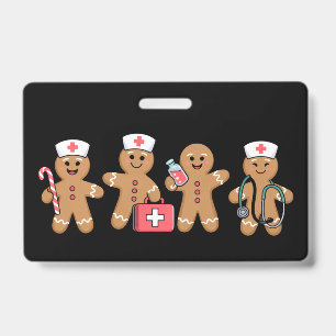 Weihnachts-Lebkuchen-Krankenschwester-Team-Geschen Ausweis