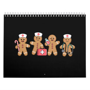 Weihnachts-Lebkuchen-Krankenschwester-Team-Geschen Kalender
