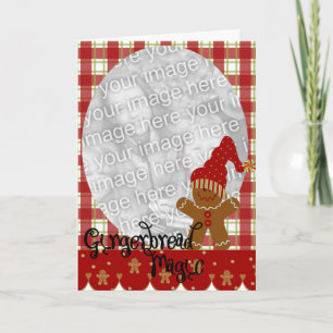 Weihnachts-Lebkuchen-Magic-Fotokarte Feiertagskarte