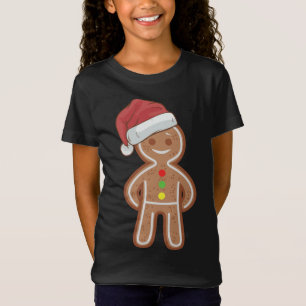 Weihnachts-Lebkuchen Mann Cookie Weihnachtsmannmüt T-Shirt