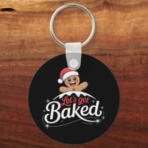 Weihnachts-Lebkuchen-Mann-Familie gebacken Schlüsselanhänger