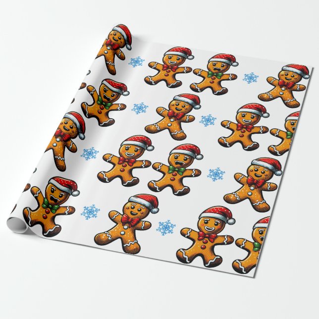Weihnachts-Lebkuchen-Papier Geschenkpapier (Ungerollt)