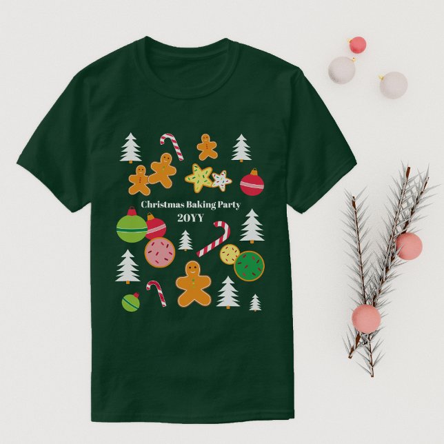 Weihnachts-Lebkuchen Thema Veranstaltung Name & Ja T-Shirt (Von Creator hochgeladen)