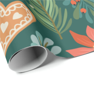 Weihnachts-Lebkuchen-Umschlagpapier Geschenkpapier