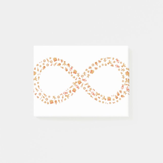 Weihnachts-Lebkuchen-Zeichen Post-it Klebezettel (Vorderseite)