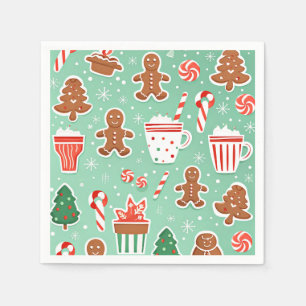Weihnachts-Lebkuchendesign Serviette
