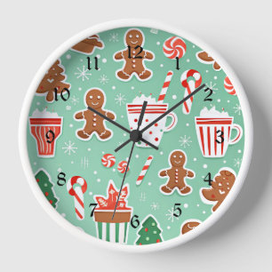 Weihnachts-Lebkuchendesign Uhr