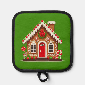 Weihnachts-Lebkuchenhäuschen-Topflappen Topflappen