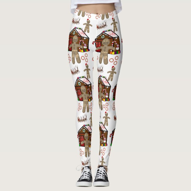 Weihnachts-Leggings Ginger Brei Man Leggings (Vorderseite)
