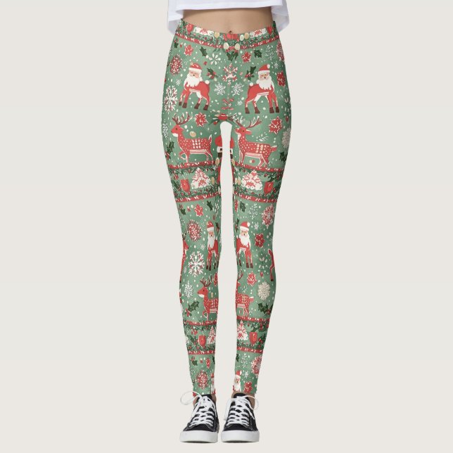 Weihnachts-Leggings Leggings (Vorderseite)