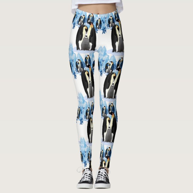 Weihnachts-Leggings Pinguin Leggings (Vorderseite)