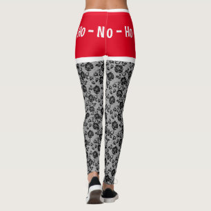 Weihnachts-Leggings Santa Imitats Rose Lace Fishne Leggings