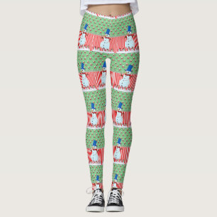 Weihnachts-Leggings, Schneemann Leggings