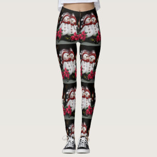 Weihnachts-Leggings, Schneemann Leggings