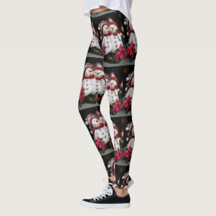 Weihnachts-Leggings, Schneemann Leggings